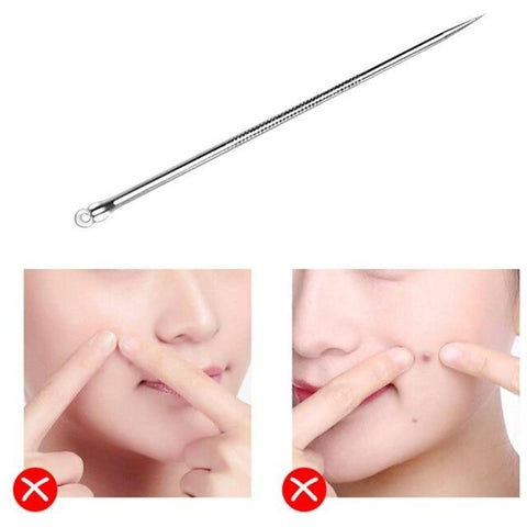 1pcs Silver Blackhead Comedone Acne Blemish Extractor Remover Needle Stainless Steel Needles Remove Tools removedor de cravo HOT