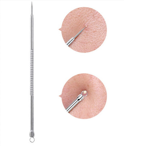 1pcs Silver Blackhead Comedone Acne Blemish Extractor Remover Needle Stainless Steel Needles Remove Tools removedor de cravo HOT