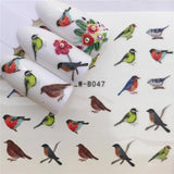 1pcs Skull Nail Water Transfer Decals Nail Art Sticker Black Flowers Watermark Adhesive Sliders Wraps Decoration Manicure