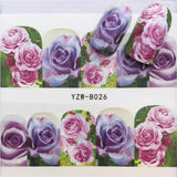 1pcs Skull Nail Water Transfer Decals Nail Art Sticker Black Flowers Watermark Adhesive Sliders Wraps Decoration Manicure
