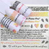 1pcs Skull Nail Water Transfer Decals Nail Art Sticker Black Flowers Watermark Adhesive Sliders Wraps Decoration Manicure