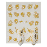 1pcs Sliders for Nail Sticker Gold Silver Jewelry Necklace Decals Water Transfer Nail Art Manicure Accessories Decoration BEY