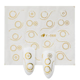 1pcs Sliders for Nail Sticker Gold Silver Jewelry Necklace Decals Water Transfer Nail Art Manicure Accessories Decoration BEY