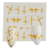 1pcs Sliders for Nail Sticker Gold Silver Jewelry Necklace Decals Water Transfer Nail Art Manicure Accessories Decoration BEY
