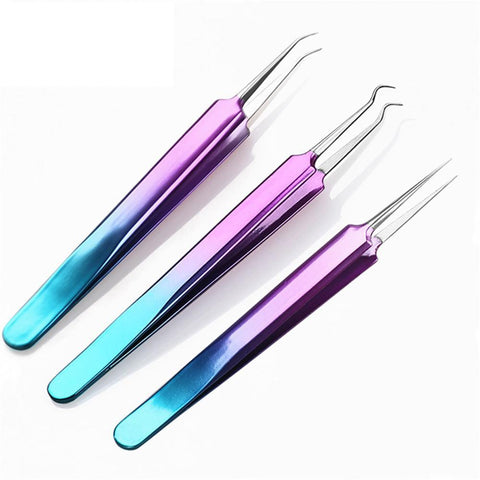 1pcs Stainless Steel Acne Clips Needle Blackhead Remover Needle Tweezers Face Care Beauty Repair Tools Clip Face Cleaner