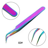 1pcs Stainless Steel Eye Lashes Tweezers False Fake Eyelash Extension Tweezers Nippers Pointed Clip Professional Tool #256357