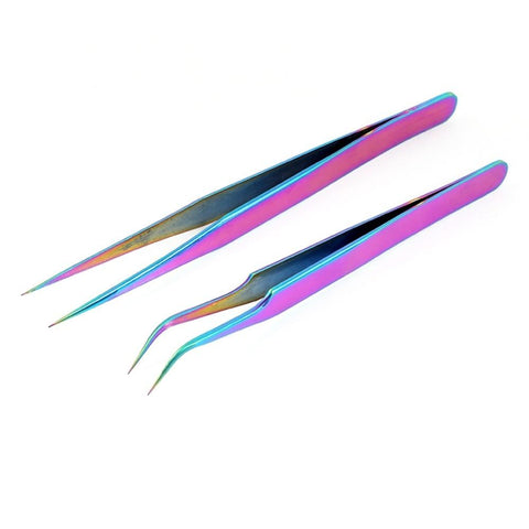 1pcs Stainless Steel Eye Lashes Tweezers False Fake Eyelash Extension Tweezers Nippers Pointed Clip Professional Tool #256357