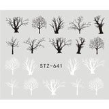1pcs White Black Nail Stickers Water Transfer Decals Decoration Dream Cather Slider For Nail DIY Tips LASTZ634-658