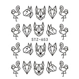1pcs White Black Nail Stickers Water Transfer Decals Decoration Dream Cather Slider For Nail DIY Tips LASTZ634-658