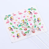 1sheet Fox Flamingo Cute 3d Designs Hot Flowers DIY Watermark Tips Nail Art Stickers Nail Decals Manicure Styling Tools LASTZ659