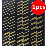 1sheet Gold 3D Nail Art Stickers Decals Metallic Nail Stickers Manicure Nail Art Decorations Water Transfer Stickers Tips