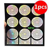 1sheet Gold 3D Nail Art Stickers Decals Metallic Nail Stickers Manicure Nail Art Decorations Water Transfer Stickers Tips