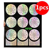 1sheet Gold 3D Nail Art Stickers Decals Metallic Nail Stickers Manicure Nail Art Decorations Water Transfer Stickers Tips