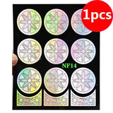 1sheet Gold 3D Nail Art Stickers Decals Metallic Nail Stickers Manicure Nail Art Decorations Water Transfer Stickers Tips