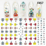 1sheet Nail Art Sticker Adhesive Unicorn Lavender Flower Pony Cross 3d Manicure Decoration Wraps Nails Tips Decal New Design