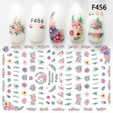 1sheet Nail Art Sticker Adhesive Unicorn Lavender Flower Pony Cross 3d Manicure Decoration Wraps Nails Tips Decal New Design