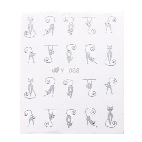 1sheets Gold Zipper 3d Designs Nail Art Stickers Decals Manicure Decor Tools DIY Nail Art Tips Fashion Accessories LAXF6021