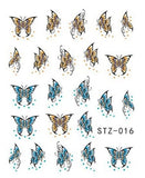 1sheets Hot Butterfly Bow Designs Luminous Nail Art Shinning Glitter Nail Art Stickers Decorations Manicure Tips Tools TRDG-007