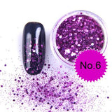 1x Pot 2g Bling Glitter Powder Dust Nail Art Sequin 3D Rainbow Clear Hexagon Slice  DIY Charm Nail Art Decor Manicure HHF