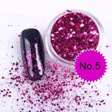 1x Pot 2g Bling Glitter Powder Dust Nail Art Sequin 3D Rainbow Clear Hexagon Slice  DIY Charm Nail Art Decor Manicure HHF