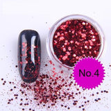 1x Pot 2g Bling Glitter Powder Dust Nail Art Sequin 3D Rainbow Clear Hexagon Slice  DIY Charm Nail Art Decor Manicure HHF