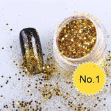 1x Pot 2g Bling Glitter Powder Dust Nail Art Sequin 3D Rainbow Clear Hexagon Slice  DIY Charm Nail Art Decor Manicure HHF