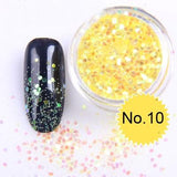 1x Pot 2g Bling Glitter Powder Dust Nail Art Sequin 3D Rainbow Clear Hexagon Slice  DIY Charm Nail Art Decor Manicure HHF