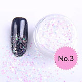 1x Pot 2g Bling Glitter Powder Dust Nail Art Sequin 3D Rainbow Clear Hexagon Slice  DIY Charm Nail Art Decor Manicure HHF