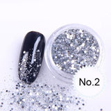 1x Pot 2g Bling Glitter Powder Dust Nail Art Sequin 3D Rainbow Clear Hexagon Slice  DIY Charm Nail Art Decor Manicure HHF