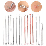 2/3/4/pc Acne Needle Tweezers Face Care Blackhead And Pimple Remover Comedone Acne Extractor Point Clean Black Head Remover Tool