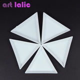 2/5/10pcs Plastic Triangular Tray Rhinestone Diamond Stotrage Box Plate DIY Tools