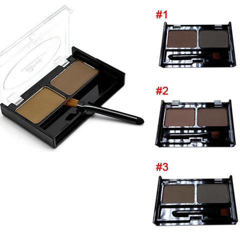2 Color Mix Natural Eyebrow Powder Eyebrow Enhancer Brow Makeup Shadow Eye shadow With Brush Eyebrow set Cosmetics Makeup -27