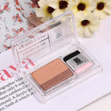 2 Colors Mini Eyeshadow Palette Shimmer Charming Eye Shadow Powder Elegant Waterproof Brush Makeup Beauty Cosmetics