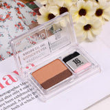 2 Colors Mini Eyeshadow Palette Shimmer Charming Eye Shadow Powder Elegant Waterproof Brush Makeup Beauty Cosmetics