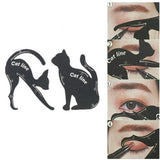 2 PCS=1Set Women Cat Line Eyeliner Stencils DIY Decoration Pro Eye Template Shaper Model Easy to Makeup Tool