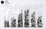 20 models selling hot-selling flat glass diamond size Rhinestones Set Crystal Glass Nail Rhinestones For DIY Nail art 300