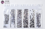 20 models selling hot-selling flat glass diamond size Rhinestones Set Crystal Glass Nail Rhinestones For DIY Nail art 300