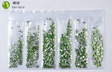 20 models selling hot-selling flat glass diamond size Rhinestones Set Crystal Glass Nail Rhinestones For DIY Nail art 300