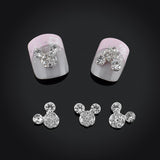 2015 Glitter Full Drill Mouse Nial Art Decorations Alloy Rhinestones 3d Nail Jewelry Charms For Nails Free Shipping
