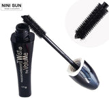 2016 New 4 Color Mascara 3d Eyes Makeup Lengthen Rimel Mascara Maquillage Blue/ Black/Brown/Purple Waterproof and Easy Remove