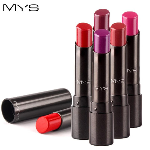 2016 New Arrival MYS brand beauty matte lipstick long lasting tint lips cosmetics lipgloss maquiagem makeup red batom