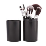 2017 New 12Pcs/Sets Eye Shadow Foundation Eyebrow Lip Brush cosmetics Makeup Brushes Tool Leather Cup Holder Case Kit D1