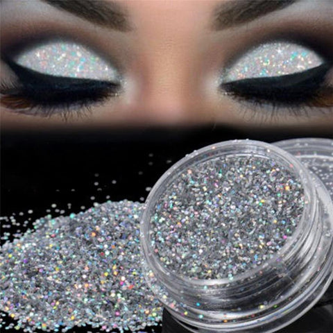 2017 New Brand 1Box Fashion Sparkly Makeup Glitter Loose Powder Silver Eye Pigment Makup Glitter