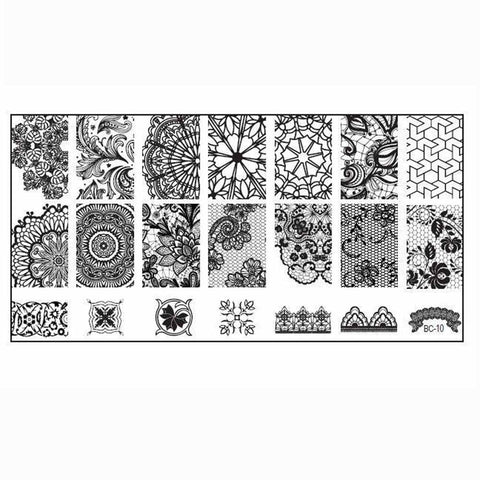 2017 fashion Women Nail Art DIY Nail Stamp Stamping Image Plate Print Nail Art Template P30  F35 HW