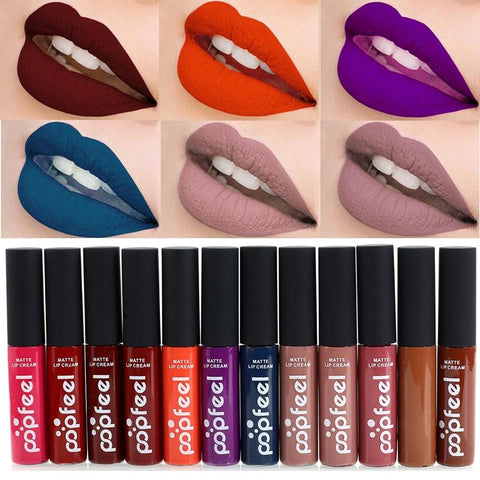 2018 Brand Makeup Lip Gloss Waterproof Batom Tint Red Brown Nude Long Lasting Liquid Matte Lipstick Makeup Lipgloss kyliejenner