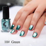 2018 Hottest Mirror Effect Nail Polish Metallic Lacquer Silver Nail Mirror Effect Metal Gold Nail Gel Polish Base Top Nails Art