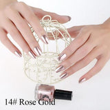 2018 Hottest Mirror Effect Nail Polish Metallic Lacquer Silver Nail Mirror Effect Metal Gold Nail Gel Polish Base Top Nails Art