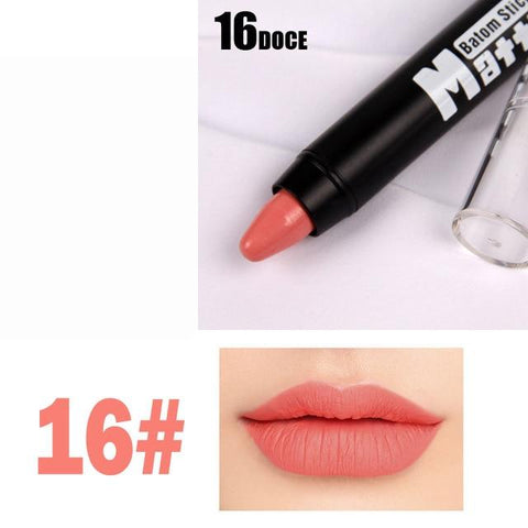 2018 Miss Rose Brand Makeup Sexy Matte Lip Kit Women Lipstick Long Lasting Waterproof Red Velvet Matte Nude Lipstick Pencil