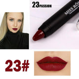 2018 Miss Rose Brand Makeup Sexy Matte Lip Kit Women Lipstick Long Lasting Waterproof Red Velvet Matte Nude Lipstick Pencil
