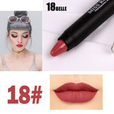 2018 Miss Rose Brand Makeup Sexy Matte Lip Kit Women Lipstick Long Lasting Waterproof Red Velvet Matte Nude Lipstick Pencil